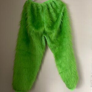 Neon Green Faux Fur Pants